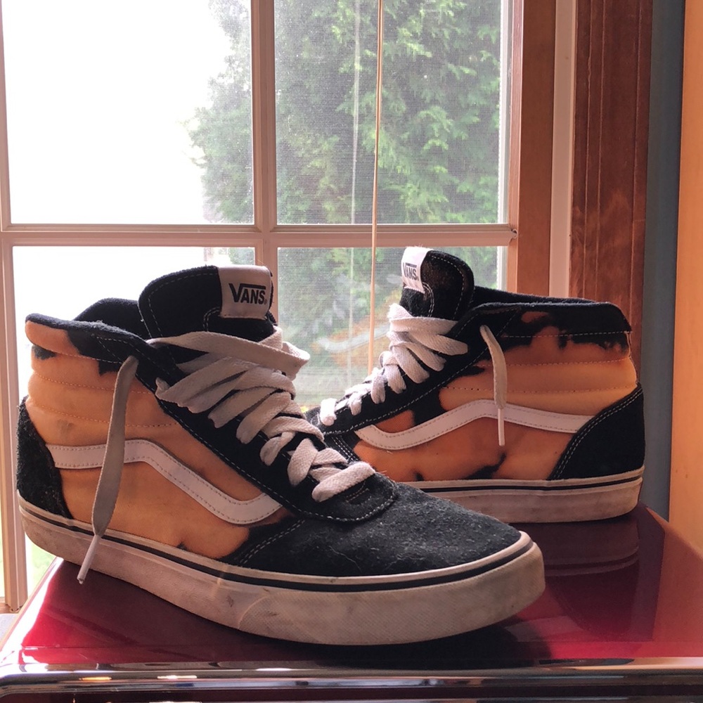 DIY Bleached Black Vans Classics Sk8 High